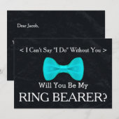 Krijtbord, jij bent mijn ringdrager kaart (Voorkant / Achterkant)