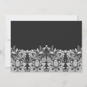 Krijtbord & kant Baby shower uitnodiging (Achterkant)