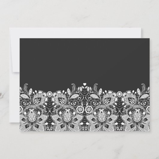 Krijtbord & kant Baby shower uitnodiging (Achterkant)