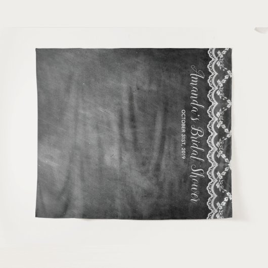 Krijtbord Kant Bruidsmeisje Feest Fotohokje Achter Wandkleed (Voorkant (horizontaal))