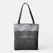 Krijtbord Kant getuige Tote Bag (Achterkant)