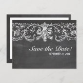  Krijtbord Kant sla de datum op Aankondigingskaart (Voorkant / Achterkant)