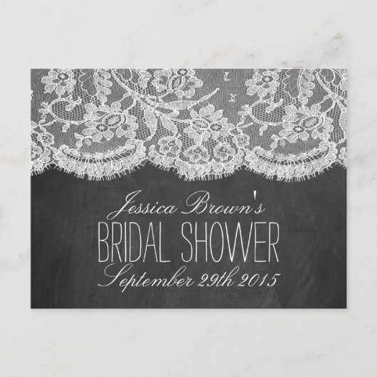 Krijtbord & kant Vrijgezellenfeest Recept Kaarten (Voorkant)