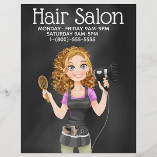 Krijtbord Kapsalon Promotiefolder Flyer