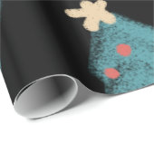 Krijtbord Kerstboom Doodles Cadeaupapier (Rol Hoek)