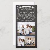 Krijtbord Kerstmis Christelijke Schriftuur Feestdagenkaart (Voorkant / Achterkant)