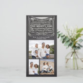 Krijtbord Kerstmis Christelijke Schriftuur Feestdagenkaart (Staand voorkant)