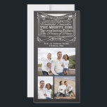 Krijtbord Kerstmis Christelijke Schriftuur Feestdagenkaart<br><div class="desc">Kerstmis Bijbeltekst Fotokaart,  Jesaja 9:6... .
 ~Jesaja 9:6" Donkergrijze en zwarte krijtbord met witte tekst grafisch maakt een mooie casual christelijke kerstgroet. Alle Ontwerpen Copyright © www.CuteComfy.com</div>