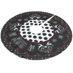 Krijtbord Kerstmis en Polka Dots Boomrok Kerstboom Rok