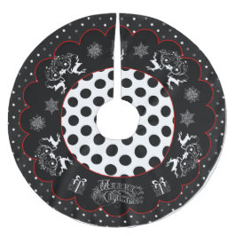 Krijtbord Kerstmis en Polka Dots Boomrok Kerstboom Rok