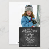 Krijtbord Kerstwens Feestdagenkaart (Voorkant / Achterkant)