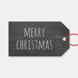 Krijtbord Klaslokaal Kerstmis | Schoolvakantie Cadeaulabel