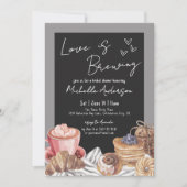 Krijtbord Koffie Brunch Bruidsfeest Kaart (Voorkant)