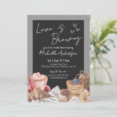 Krijtbord Koffie Brunch Bruidsfeest Kaart (Staand voorkant)