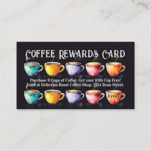 Krijtbord Koffiezaak Beloningsgetrouwe Ponskaart Visitekaartje
