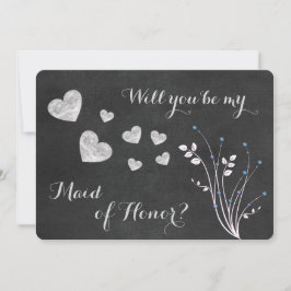 Krijtbord Kralen Bloemrijke Trouvriendin Uitnodigi Kaart