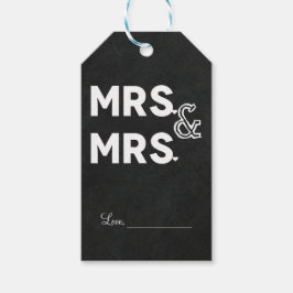 Krijtbord Krijt Heer & Mevrouw Huwelijks Verloving Cadeaulabel