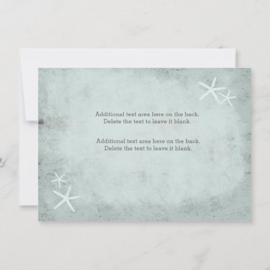 Krijtbord Krijt  Strand Zeester Uitnodiging (Achterkant)