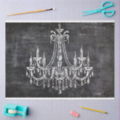 Krijtbord kroonluchter decoupage tissuepapier (Craft)