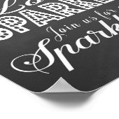 Krijtbord Laat liefde stralen huwelijksprint Poster (Hoek)