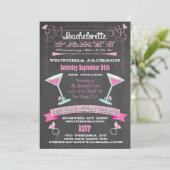 Krijtbord Laatste Vliegen Voor De Ring Uitnodiging (Staand voorkant)