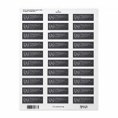 Krijtbord Laurel Wreath Monogram Retouradres Etiket (Full Sheet)