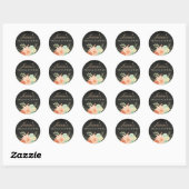 Krijtbord Lente Foliage Bruiloftsfeest Sticker (Vel)