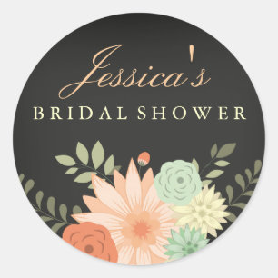 Krijtbord Lente Foliage Bruiloftsfeest Sticker
