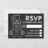 Krijtbord Leprechaun, St Patrick's Day Party RSVP (Voorkant)