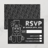 Krijtbord Leprechaun, St Patrick's Day Party RSVP (Voorkant / Achterkant)