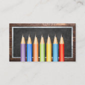 Krijtbord Leraar Onderwijs School Visitekaartje (Achterkant)