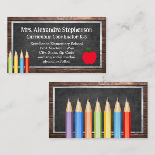 Krijtbord Leraar Onderwijs School Visitekaartje