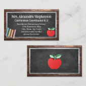 Krijtbord Leraar Onderwijs School Visitekaartje (Voorkant / Achterkant)