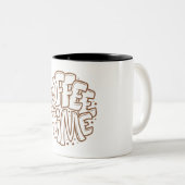 Krijtbord Lettering Koffietijd Minimale Mok (Voorkant rechts)