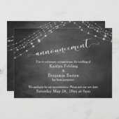 Krijtbord Licht Uitgestelde Trouw Aankondiging (Voorkant / Achterkant)