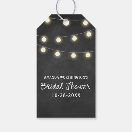 Krijtbord + Lichten Vrijgezellenfeest Favor Cadeau Cadeaulabel (Voorkant)