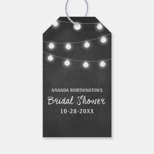 Krijtbord + Lichten Vrijgezellenfeest Favor Cadeau Cadeaulabel (Voorkant)