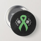 Krijtbord Lichtgroene Lint Ronde Button 7,6 Cm (Voorkant /achterkant)
