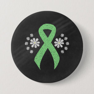 Krijtbord Lichtgroene Lint Ronde Button 7,6 Cm