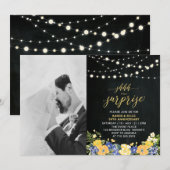 Krijtbord & Lichtjes Foto 50ste huwelijksverjaarda Kaart (Voorkant / Achterkant)