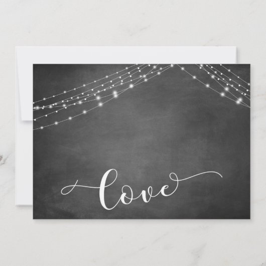 Krijtbord Lichtjes Update Script Uitgestelde Trouw Kaart (Achterkant)