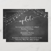 Krijtbord Lichtjes Update Script Uitgestelde Trouw Kaart (Voorkant / Achterkant)