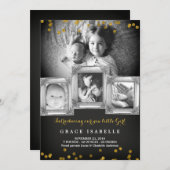 Krijtbord Lijst Confetti Baby Geboorteaankondiging Aankondiging (Voorkant / Achterkant)