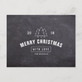 Krijtbord Logo Prettig Kerstmis Kerstdkaart Feestdagenkaart (Voorkant)