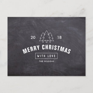 Krijtbord Logo Prettig Kerstmis Kerstkaart Feestdagenkaart