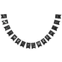  krijtbord look bruiloft Bunting