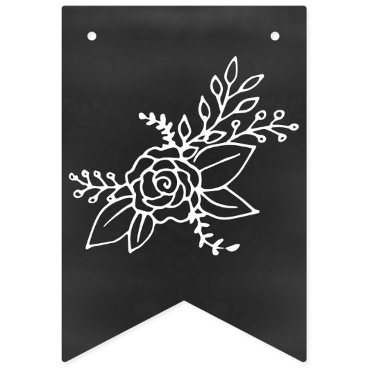  krijtbord look bruiloft Bunting Vlaggetjes (Eerste vlag)