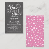 Krijtbord Luier Raffle Baby Het is koud buiten Informatiekaartje (Voorkant / Achterkant)