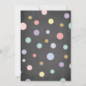 Krijtbord Magisch Baby shower Eenhoorn Uitnodiging (Achterkant)