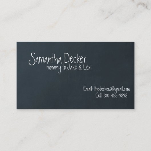 "Krijtbord"  Mama Belkaart Contactkaartje (Voorkant)